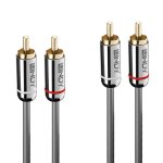 Cabo de Áudio Lindy 2 m RCA Macho para RCA Macho Antracite