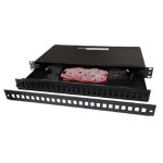 Cassetto di giunzione WP WPC-FPP-0224-B 19" 1U 24 porte fibra ottica