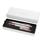 Penna a sfera e Penna stilografica Pelikan Jazz Noble Elegance Oro Perla Bianco Set 2 pezzi
