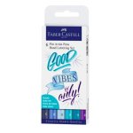 Astuccio 6 Pitt Artist Pen Hand Lettering Blu Faber-Castell