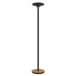 Lámpara de Pie LED Unilux Baly Bamboo Negro con Atenuador Táctil