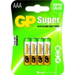 GP Batteries Super Alkaline AAA 1.5V Pack 4 Stück