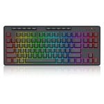 Teclado Redragon K516RGB-PRO Shiva 87 membrana compacto con RGB y triple conectividad