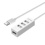 Hub Unitek 4 ports USB 2.0 480 Mbit/s modèle Y-2146 compact blanc