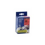 Fita para impressora de etiquetas Brother TZ-461 Preto sobre vermelho 3,6 cm