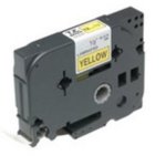 Cinta para Impressora de Etiquetas Brother Gloss Laminated 18mm Preto/Amarelo TZ 8m