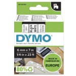 Cinta para Impressora de Etiquetas Dymo D1 6 mm x 7 m Autoadesiva para LabelManager