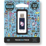 Chiavetta USB TECH ONE TECH Unicornio dream 32 GB USB 2.0 Blu Trasparente