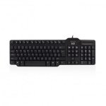 Teclado Ewent EW3251 completo mecânico com leitor de cartões USB preto