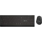 Teclado Genesis NZB-2315 membrana con teclado y ratón inalámbricos negros