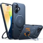 Funda para móvil Torras Ostand Spin magnetische drehbare Hülle schwarz für iPhone 16 Plus