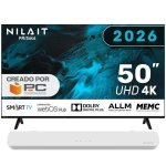 Nilait Prisma 50UD7004SWOS 50" LED UHD 4K Smart TV WEBOS +Nilait Harmony Sound bar Barra de sonido 2.0 60W blanca