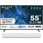 Nilait Luxe 55UD8004SWOS 55" QLED UHD 4K Smart TV WEBOS+Nilait Harmony Sound bar Barra de sonido 2.0 60W blanca