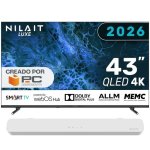 Nilait Luxe 43UD8004SWOS 43" QLED UHD 4K Smart TV WEBOS+Nilait Harmony Sound bar Barra de sonido 2.0 60W blanca