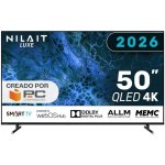 Nilait Luxe 50UD8004SWOS 50" QLED UHD 4K Smart TV WEBOS+Nilait Harmony Sound bar Barra de sonido 2.0 60W blanca