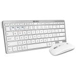 Teclado Subblim Combo Multidispositivo Compacto membrana inalámbrico plata portugués