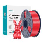 Filamento PLA+ Silk Sunlu PLA+ Silk Rojo 1,75 mm Brillante Fácil Impresión
