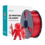 Filamento PLA+ Sunlu PLA+ TR Rosso Trasparente 1,75 mm Alta Durabilità