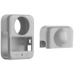 Carcassa in silicone PULUZ per DJI Osmo 360 con cappuccio obiettivo grigio