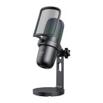 Microfone ONIKUMA M-730 USB unidirecional com RGB e botão táctil mute
