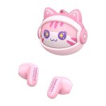 Auriculares ONIKUMA TX603 sem fios Bluetooth 5.4 gaming com estojo personalizável rosa