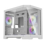 Caixa PC Darkflash FT418 Mini Tower Branca com 6 Ventiladores ARGB