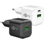 Ladegerät USB Goobay 20W 2 Ports USB-A und USB-C GaN Power Delivery Quick Charge