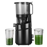 Extrator de sumo de baixa velocidade AMZCHEF SJ-036-BK 1,8 L Preto