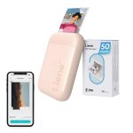 Impressora portátil Bluetooth Zink Liene Pearl 2x3" rosa sem tinta
