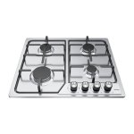 Placa de Cocina de Gas ISEASY MGBG-604C 4 Quemadores 2.7 kW Acero Inoxidable