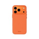Benks Funda Para Iphone 17 Pro – Carcasa Con Magsafe Naranja De Acabado Tipo Piel, Resistente Y Con Botón De Cámara Con Ajuste Preciso
