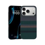 Benks Funda Para Iphone 17 Pro Max – Carcasa Con Magsafe De Fibra Kevlar Aurora Verde, Diseño Ultrafino Y Ajuste Preciso