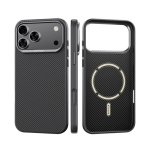 Raptic Funda Compatible Con Magsafe Doble Fibra De Aramida Iphone 17 Pro Max 600d Negro