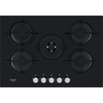 Piastra a gas Hotpoint HAGS 72S BK 4 zone Vetro Nero Integrata