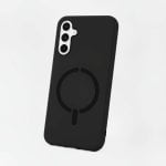 Capa ultra suave compatível com MagSafe silicone preta para Samsung Galaxy S25