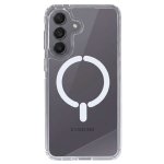 Capa transparente com logotipo compatível com MagSafe para Samsung Galaxy A57