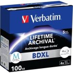 Disco Ottico Verbatim BD-XL M-Disc 100 GB 5 Unità