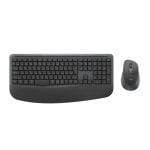 Teclado Logitech Signature Comfort Plus MK880 Bluetooth con combo ratón y reposamanos grafito