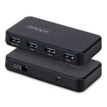 Hub StarTech 4 portas USB-A 5 Gbps modelo ST4300USB3V2-UE com carga BC 1.2