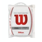 Overgrip Perforé Wilson Pro Overgrip Perforated Tennis Blanc 12 pièces