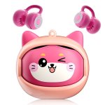 Auriculares Blackview Airbuds K1 inalámbricos Bluetooth 6.0 para niños con estuche giratorio rosa