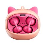 Écouteurs Blackview Airbudsk1 Bluetooth 6.0 sans fil pour enfants, design ludique rose