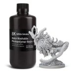 Resina fotopolimérica Elegoo 8K Standard White Smoke 1000g lavable con agua