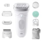 Depiladora Eléctrica Braun Silk-épil 7 7-081 Inalámbrica 2 Velocidades 6 Cabezales Seco y Húmedo
