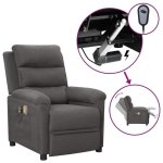 Sillón de Masaje Eléctrico vidaXL Gris