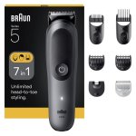Multifunktions-Haarschneider Braun 80789911 Kabellos 120min 21 Längen 6 Aufsätze Wasserdicht Schnellladung