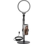 Kit Selfie Neewer R06 com Luz LED Circular e Suporte Telescópico
