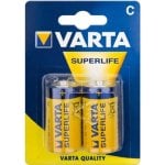 Pilha Varta Superlife C Baby Alcalina 1.5V 2 Unidades
