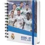 Agenda Escolar Real Madrid Día por Página 2026/2027 con Tapas Duras