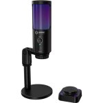 Microfone Lorgar SMP40 USB cardioide com iluminação RGB e base
